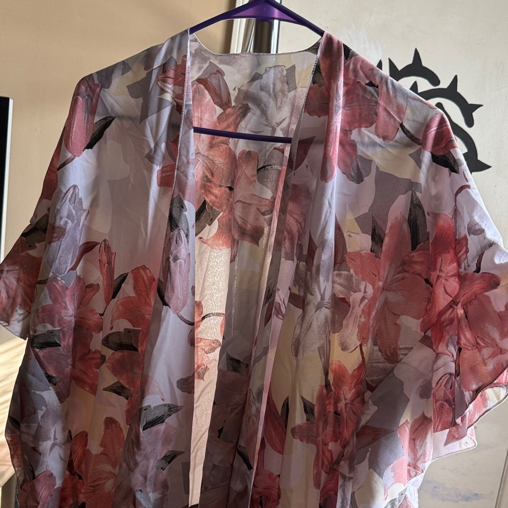 Floral Sheer Kimono Jacket
